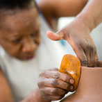 Magdalene Odundo in her studio in Farnham 2016